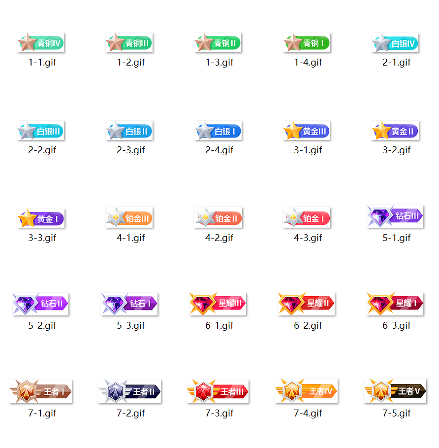 图片素材 – 段位等级图标-源码仓